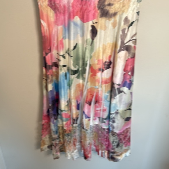 Komarov Floral Cap Sleeve Midi Dress Size XL - Picture 4 of 7